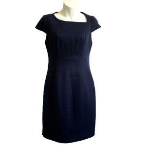 T Tahari Blue Navy Cali Sheath Dress
